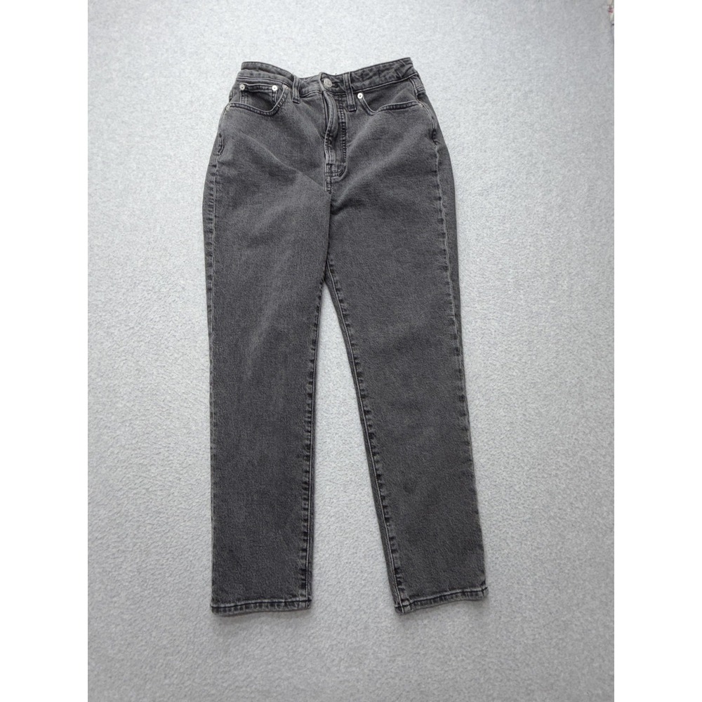 Madewell The Curvy Perfect Vintage Jean Womens 27 Charcoal High Rise Stretch